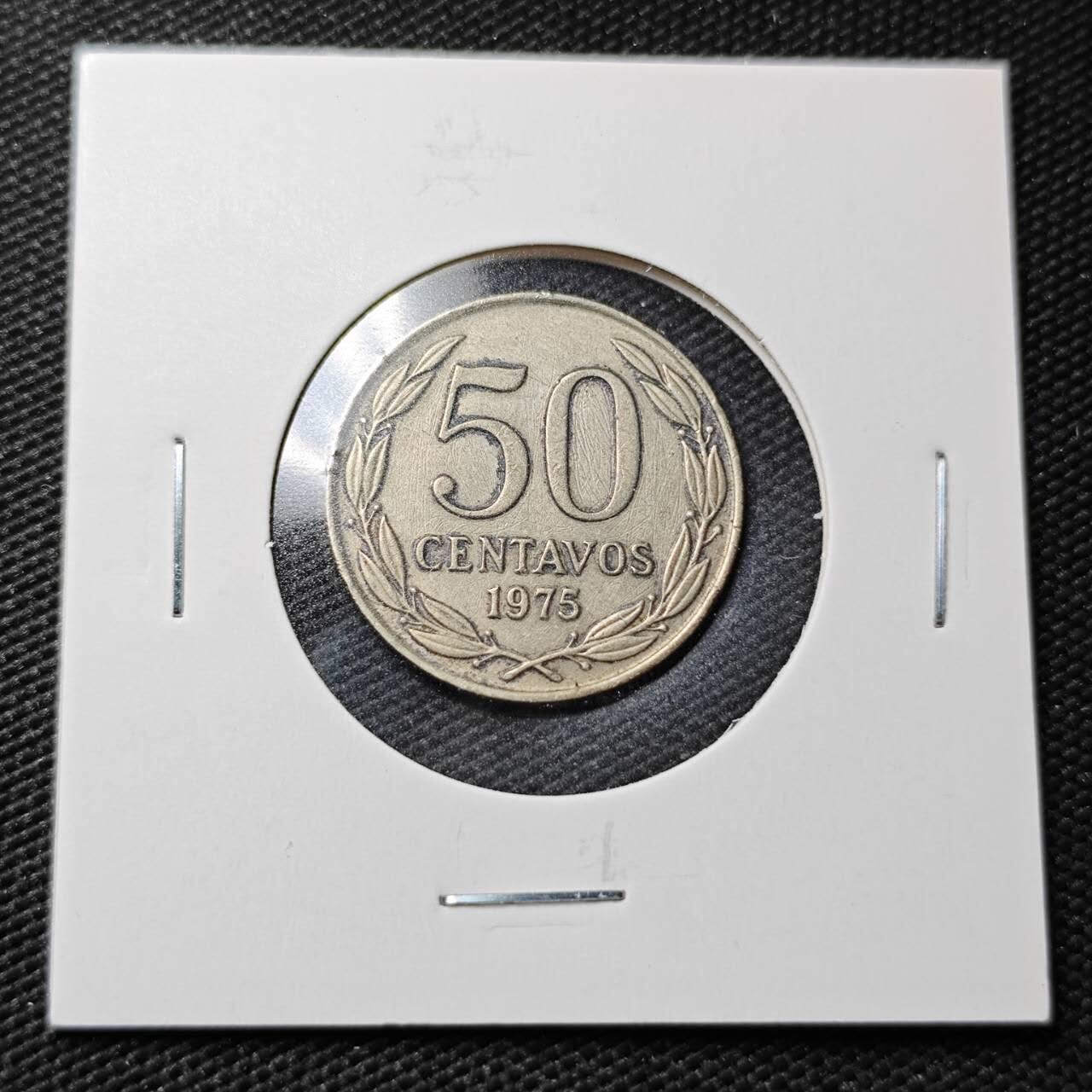 KK钱币收藏小铺  第362场  2月预留时间 周末发货  1975智利50分
