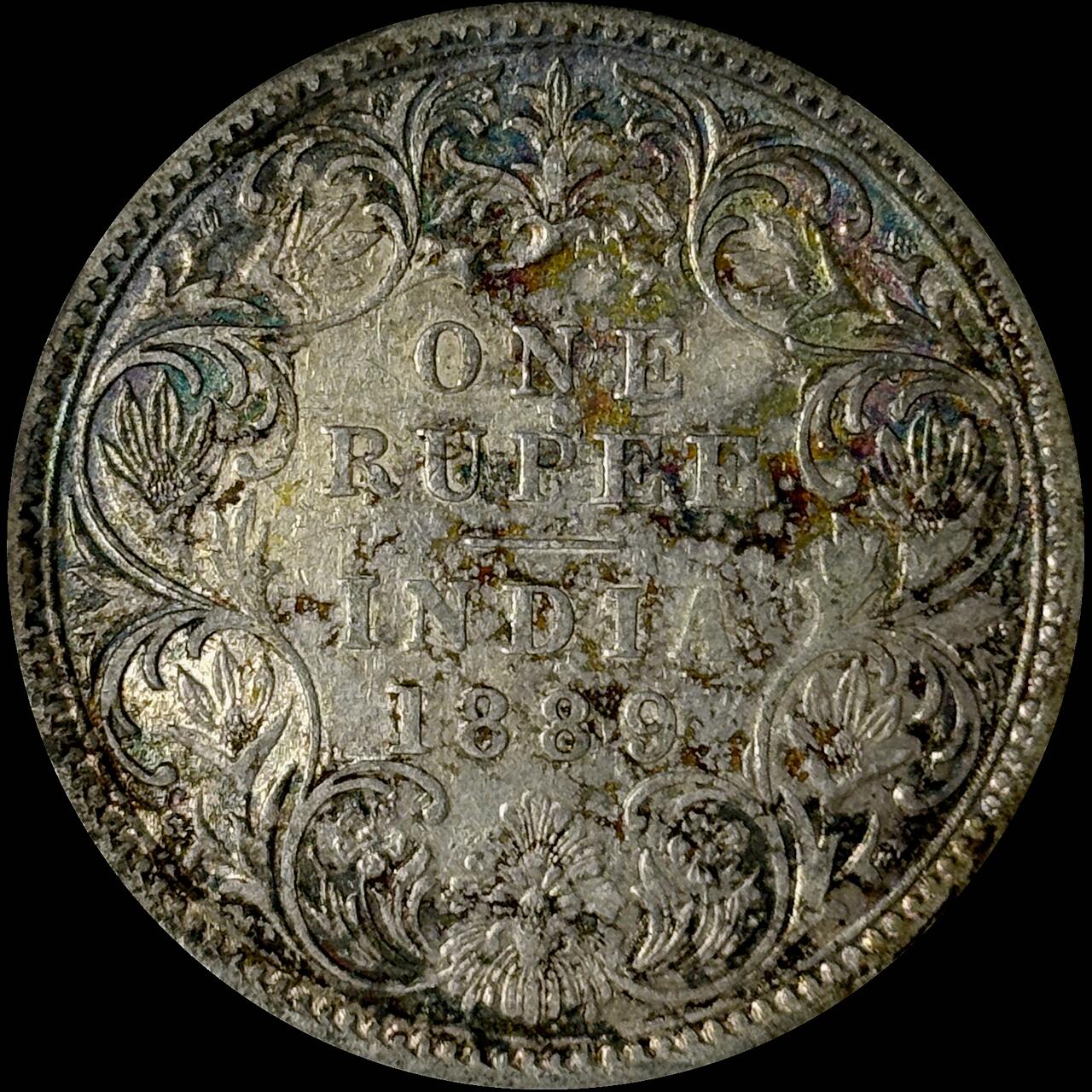 【雨安】【世界币章112-113期】周五/周六 两场连拍 2025-10-31 周五 19:30 保真 8秒倒数自动落锤 高效拍卖  [裸币各国] India 英属印度 1卢比 1889年 维多利亚