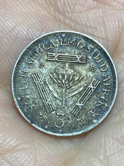 2025年第一百二十场(总第一百四十六场）外国好品散币(免佣金) - 英属南非1940年3便士银币(乔治六世第一版，800银)