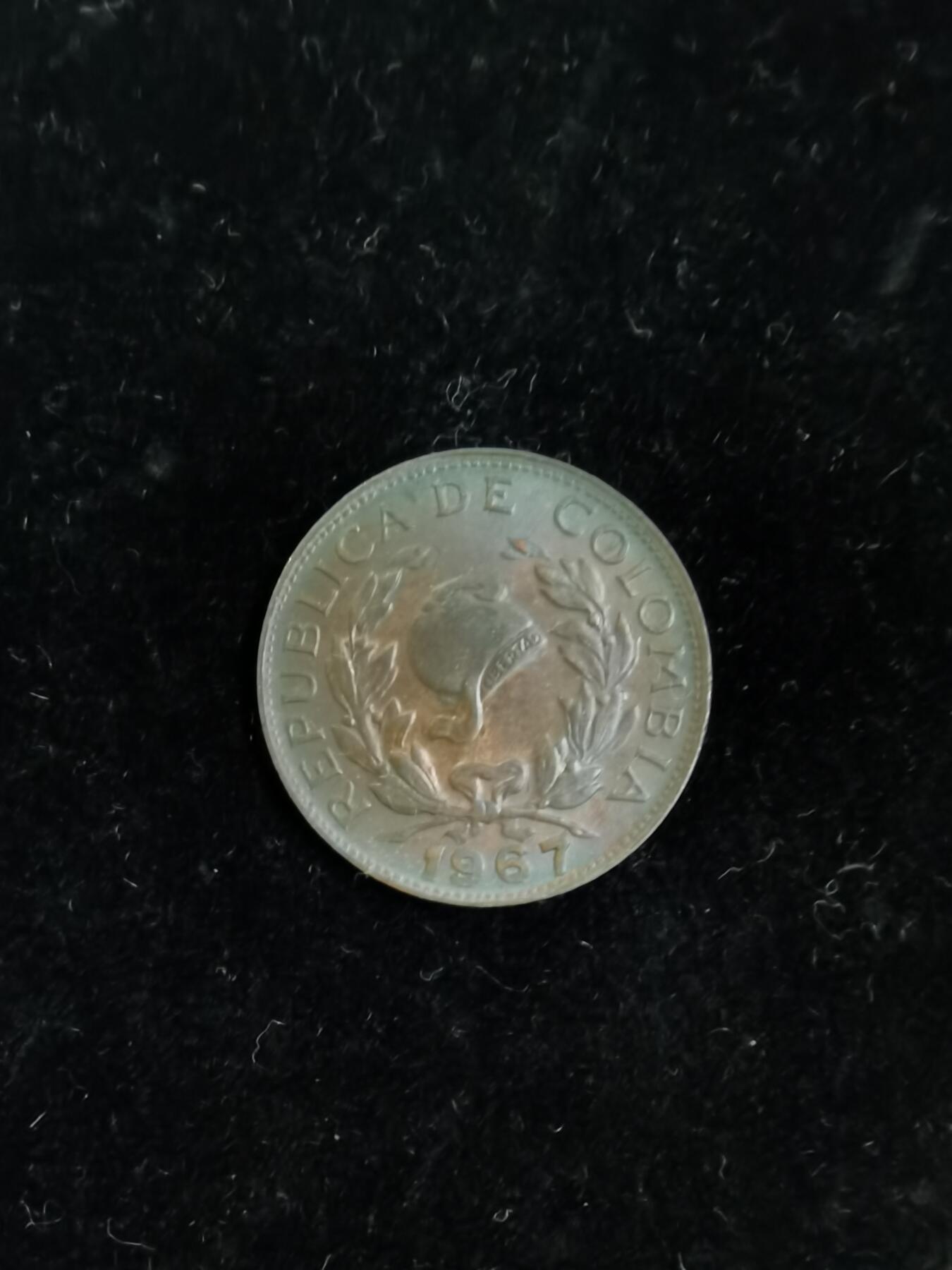 哥伦比亚1967年5分铜币