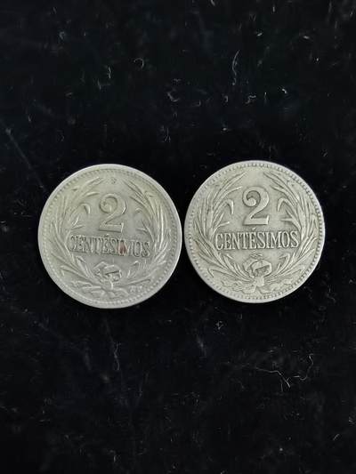低价出乌拉圭1941年2分铜币，两枚一起出!! - 低价出乌拉圭1941年2分铜币，两枚一起出!!