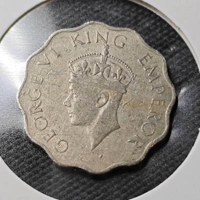 KK钱币收藏小铺  第361场  2月预留时间 周末发货 -  1946英属印度1安娜镍币