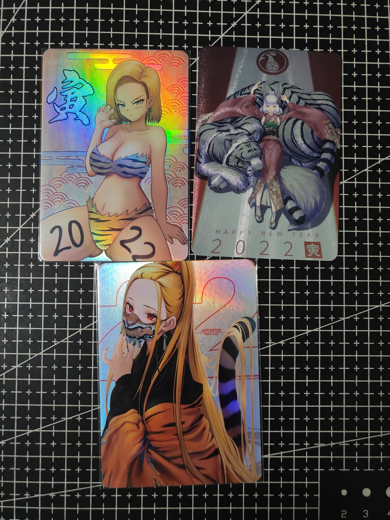 铃鹿第九期（提示一：自制卡难免瑕疵，可能存在撞角爆边等出厂瑕疵，介意慎拍；提示二：参拍请慎重，跑单押金不退的）） 寅虎生肖卡3张