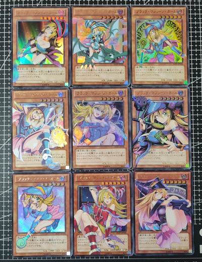 铃鹿第九期（提示一：自制卡难免瑕疵，可能存在撞角爆边等出厂瑕疵，介意慎拍；提示二：参拍请慎重，跑单押金不退的）） - 卡孵卡黑魔导女孩彩闪9张套