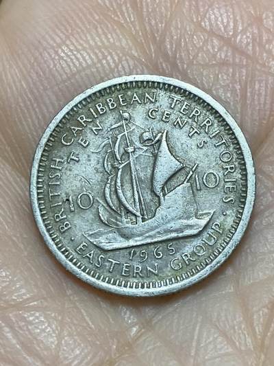 2025年第一百二十场(总第一百四十六场）外国好品散币(免佣金) - 英属加勒比领地1965年10分(伊丽莎白二世青年带冠)