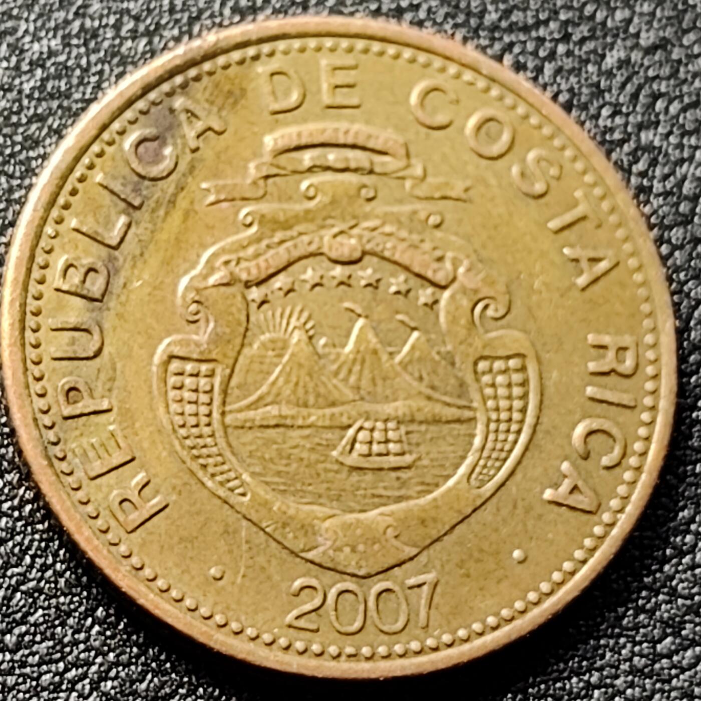 泉币菌-第120场-精品福利场 北美洲 哥斯达黎加硬币 100科朗 29.5mm 大黄铜币 三座活火山