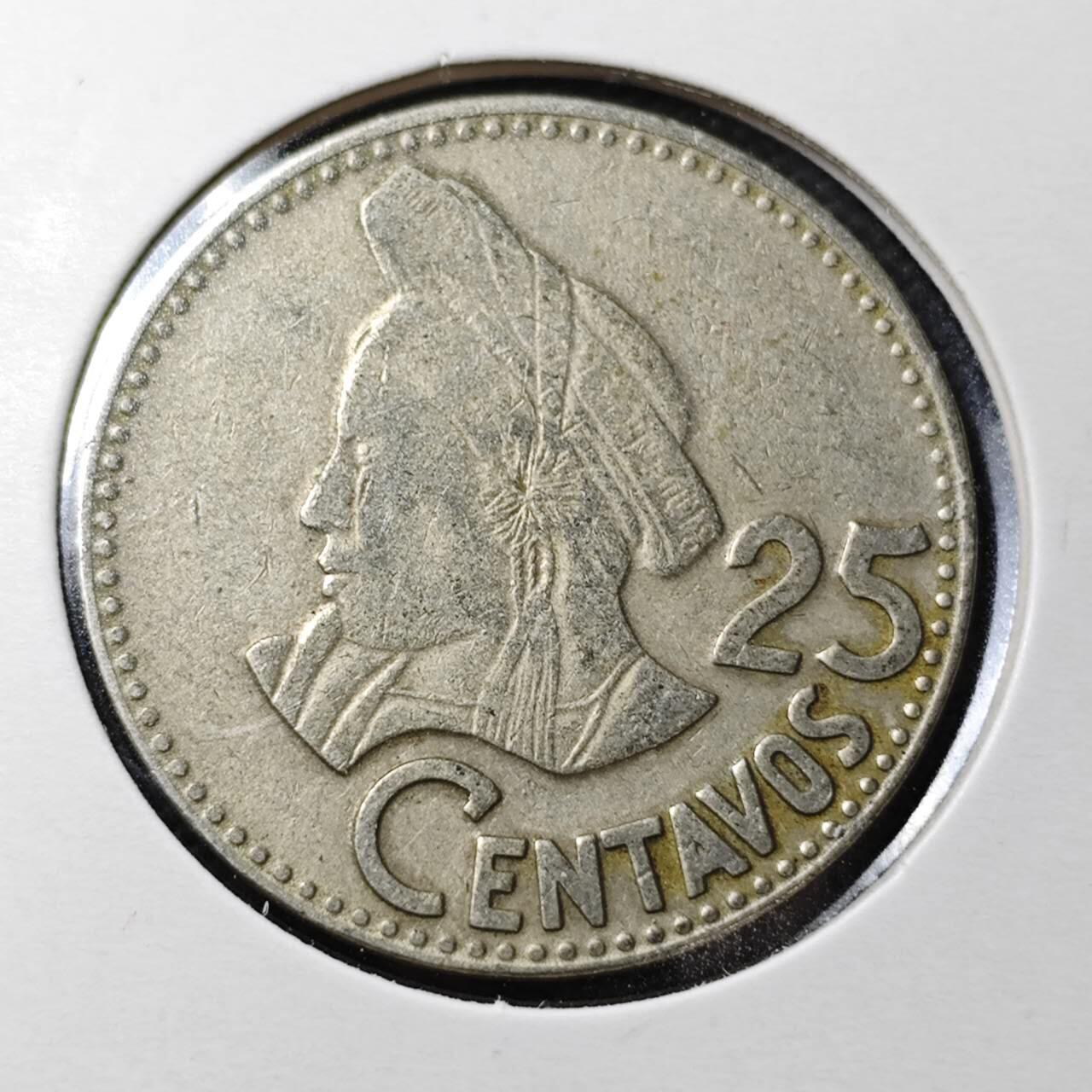 KK钱币收藏小铺  第362场  2月预留时间 周末发货  1979危地马拉25分