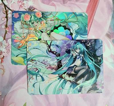 龙虎卡牌第六一场 （无佣金，单场满200元包邮，欢迎送拍） - 彩闪2张 初音未来一对