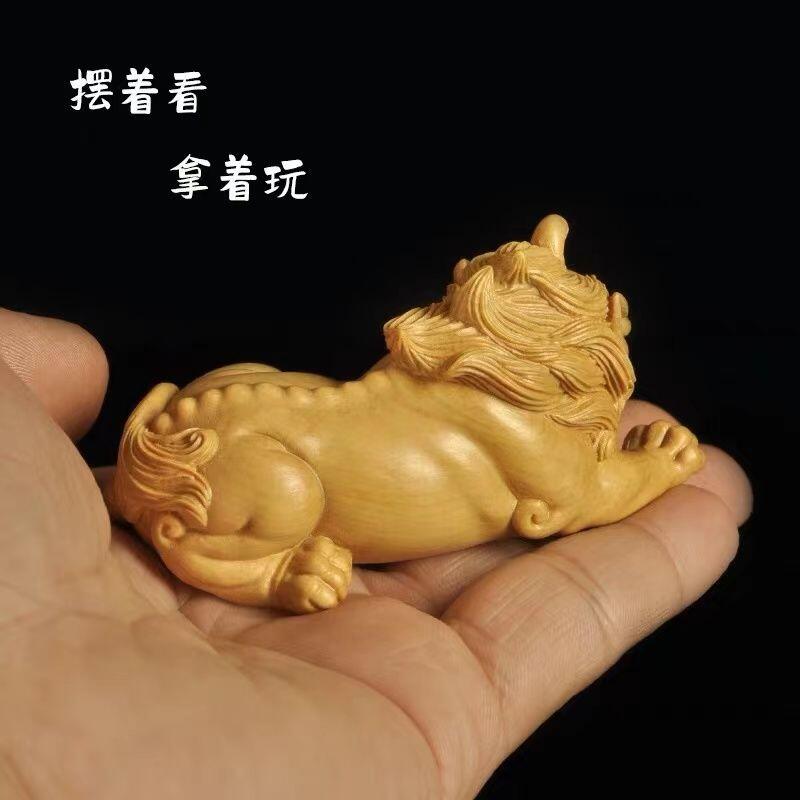 听雨轩（13） 黄杨木雕招财天禄貔貅 7cm