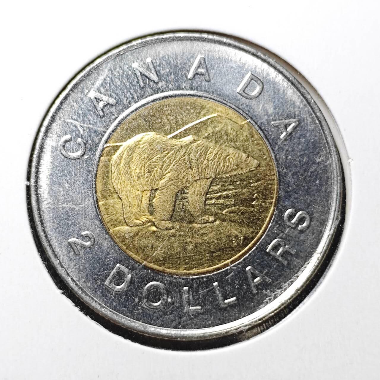 KK钱币收藏小铺  第362场  2月预留时间 周末发货 加拿大2元 