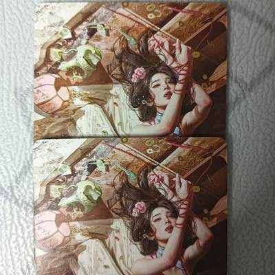 花开卡拍第45期（11月2号周日截拍，品控勿拍!!!拍品不寄存，运费5元，自制卡难免瑕疵，可能存在轻微撞角爆边等出厂瑕疵，品控介意勿拍！） - 燎原 焱卡文化 人间传 庞春梅双服饰 普卡2张