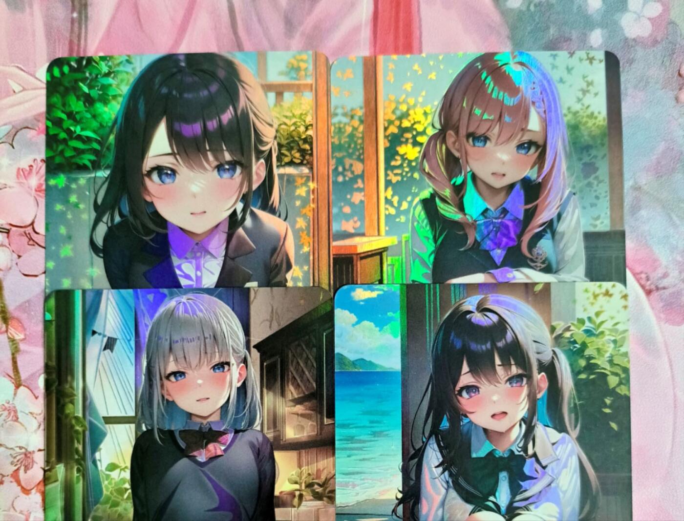 龙虎卡牌第六一场 （无佣金，单场满200元包邮，欢迎送拍） 彩闪4张 鸡腿赠卡 少女内衣诱惑