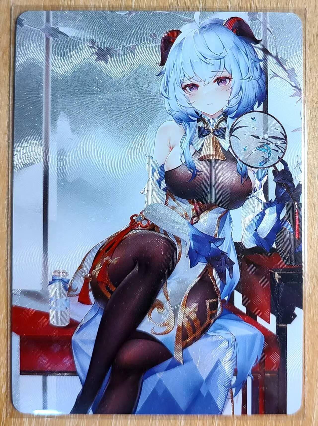 龙虎卡牌第六一场 （无佣金，单场满200元包邮，欢迎送拍） 粗闪 原神卡牌 甘雨 卡背艺术版