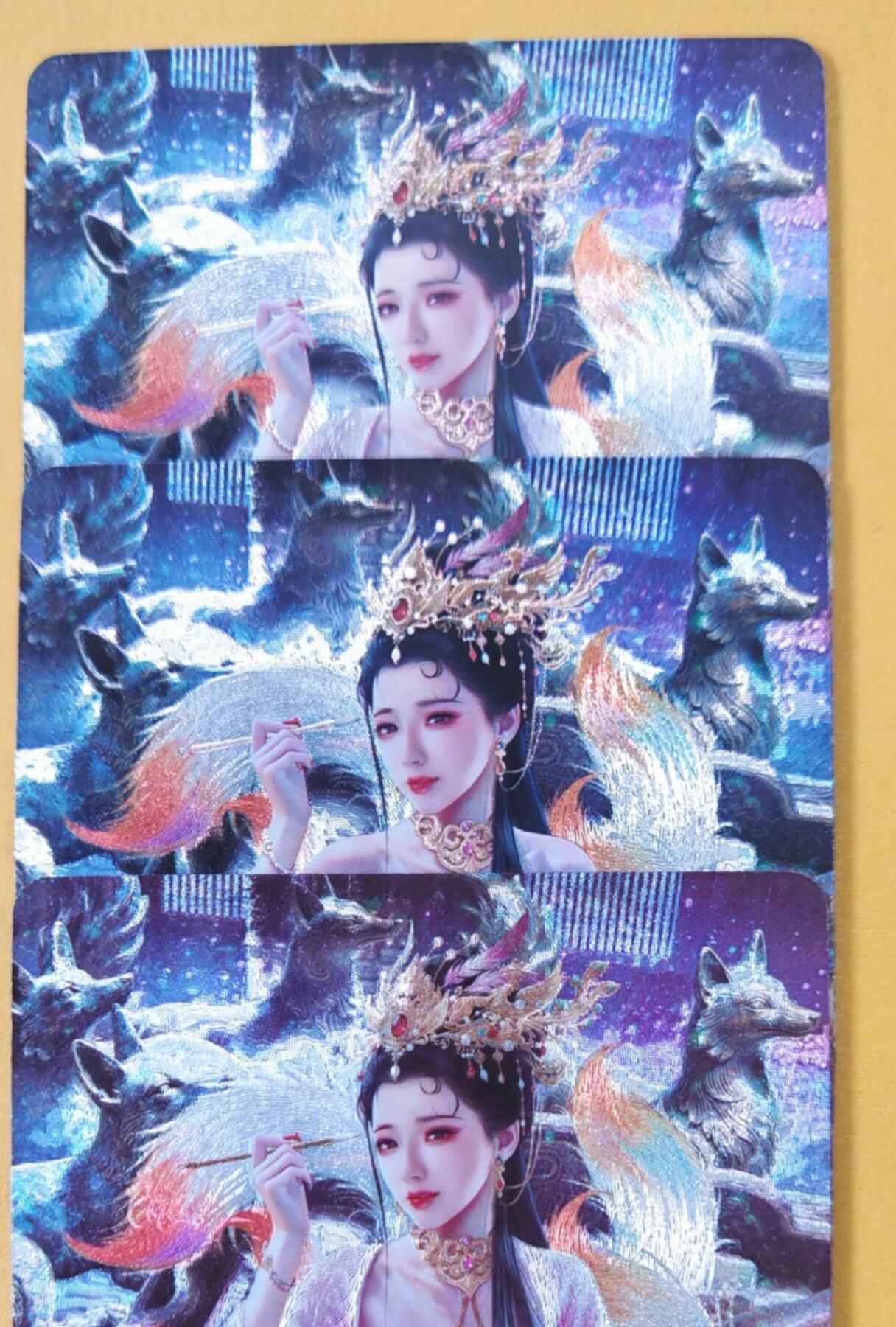 趣卡卡拍No.18期（无佣金免手续费，分享成交有奖） 【粗闪】焱卡文化-巴丁 绝色绘卷PART5 苏妲己粗闪三渐变1套3张