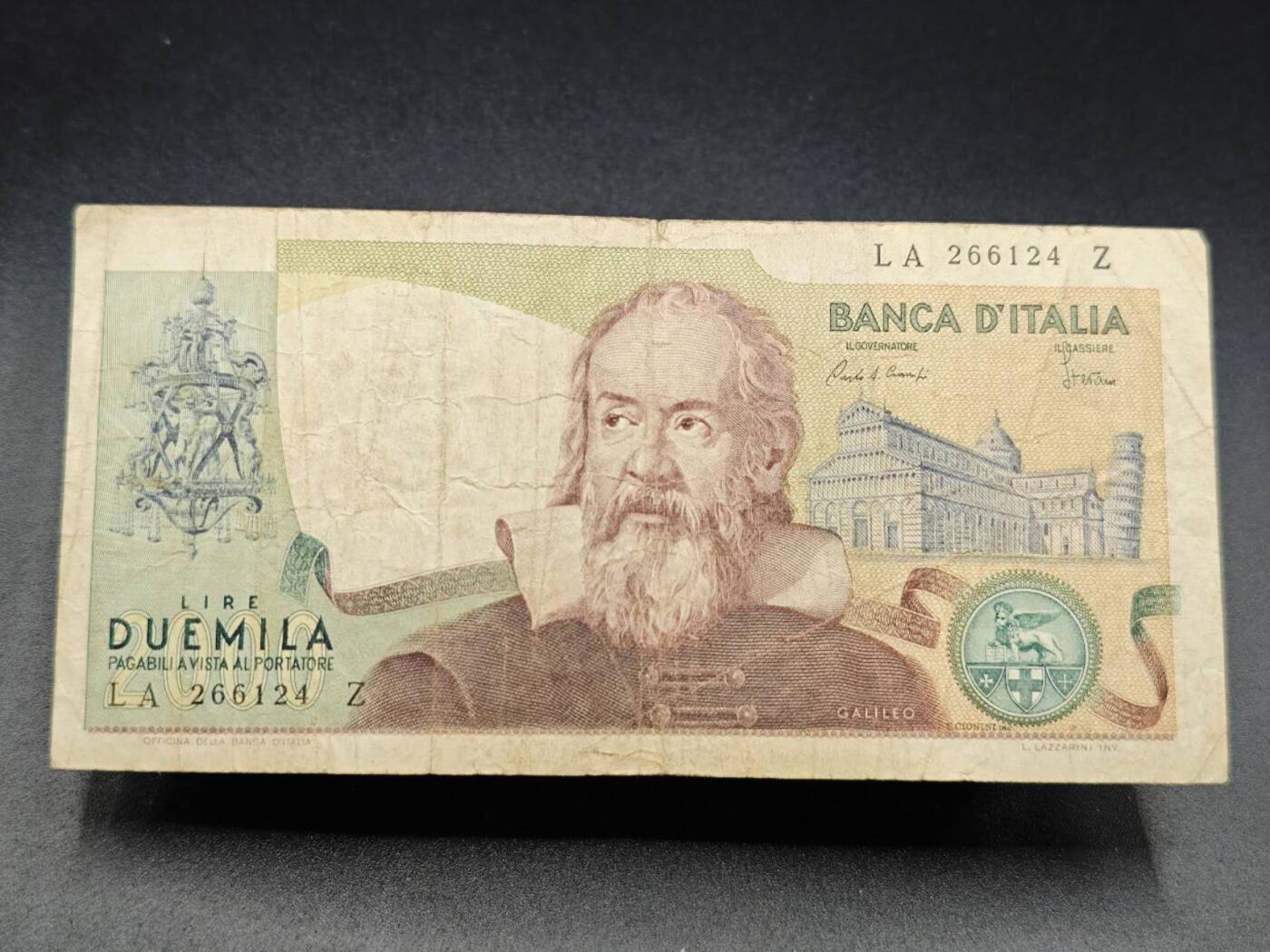 【淘币小摊】实时拍第七百八十二拍   无佣金纸币福利场   满百包邮可预留二周 每周一统一发货   意大利 2000里拉