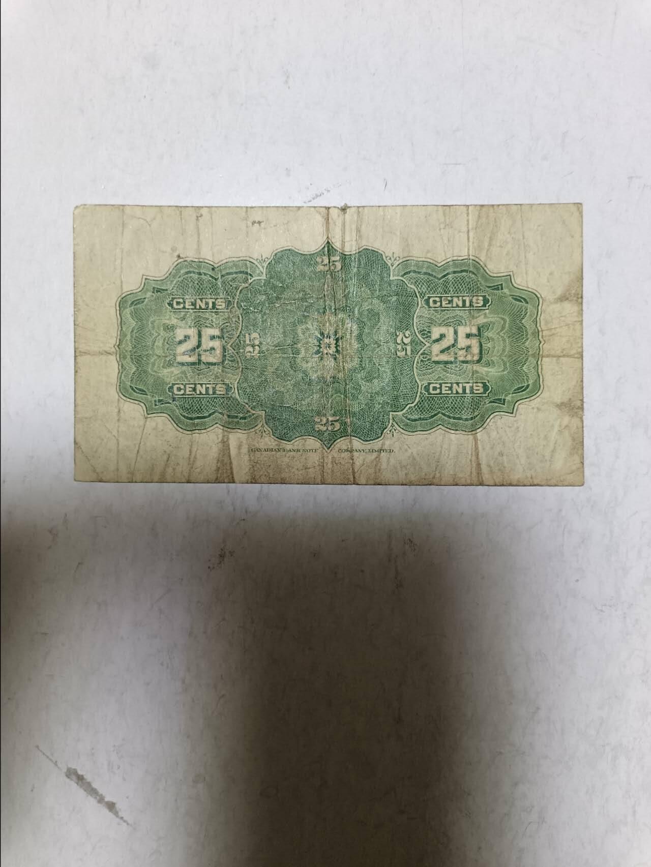 【20251103】非全新纸币第300场 加拿大1923年25分
