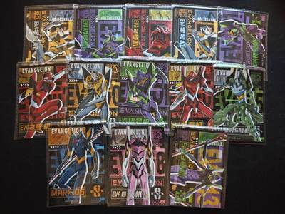 龙虎卡牌第六一场 （无佣金，单场满200元包邮，欢迎送拍） - 【卡机原膜】3张全 卡游新世纪福音战士 sr一套