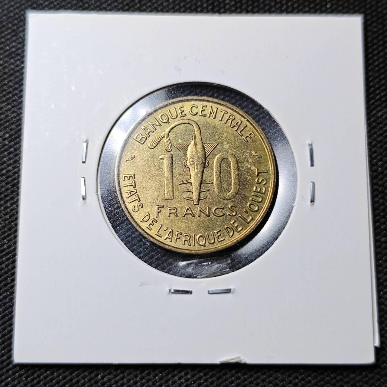 KK钱币收藏小铺  第361场  2月预留时间 周末发货  1964西非10法郎 好品