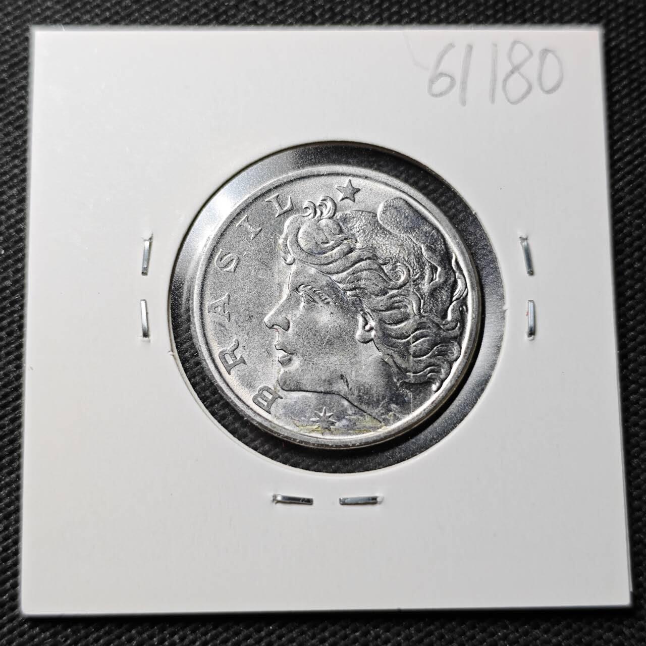 KK钱币收藏小铺  第361场  2月预留时间 周末发货  1976巴西20分 好品