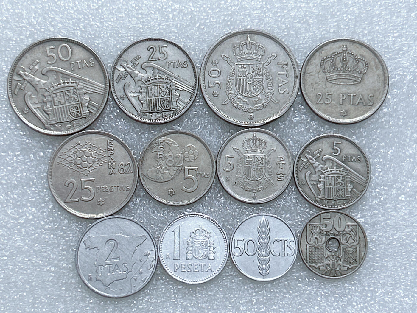 第一海外回流一元起拍收藏 散集专场  第260期 西班牙不同面值硬币 12枚