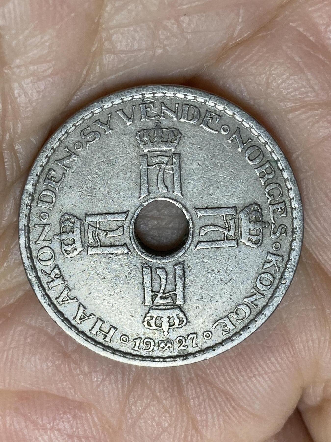 2025年第一百一十九场(总第一百四十五场）外国好品散币(免佣金) 挪威🇳🇴1927年1克朗