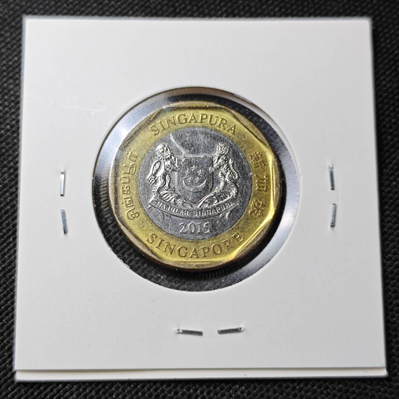 KK钱币收藏小铺  第362场  2月预留时间 周末发货  新加坡1元双色币