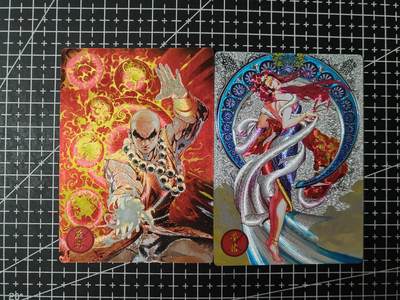 铃鹿第九期（提示一：自制卡难免瑕疵，可能存在撞角爆边等出厂瑕疵，介意慎拍；提示二：参拍请慎重，跑单押金不退的）） - 天龙八部虚竹梦姑粗闪对卡