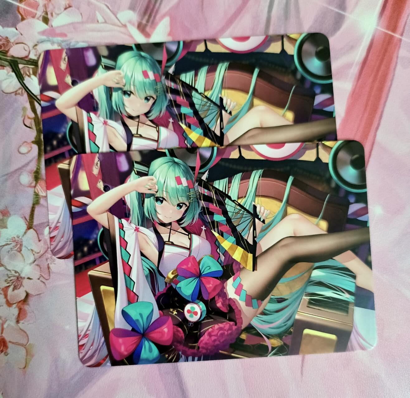 龙虎卡牌第六一场 （无佣金，单场满200元包邮，欢迎送拍） 彩闪2张 初音未来一对