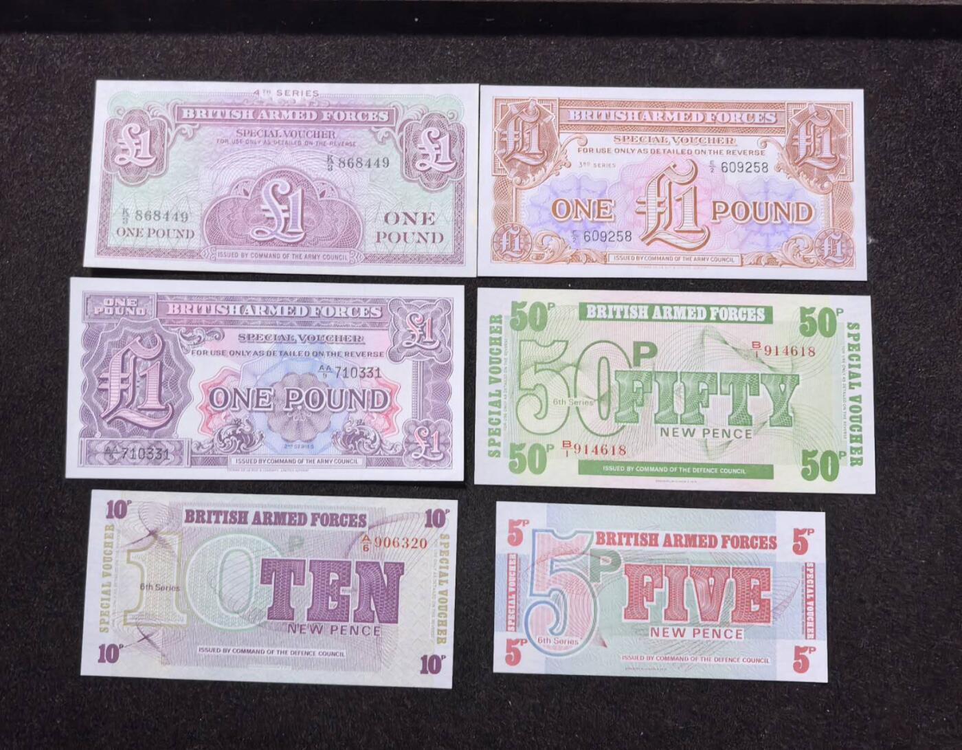 北京马甸外国币专卖第146期，外国纸币币专场，陆续上拍，欢迎关注 塔吉克斯坦8張全新，英国军用英镑6张全新