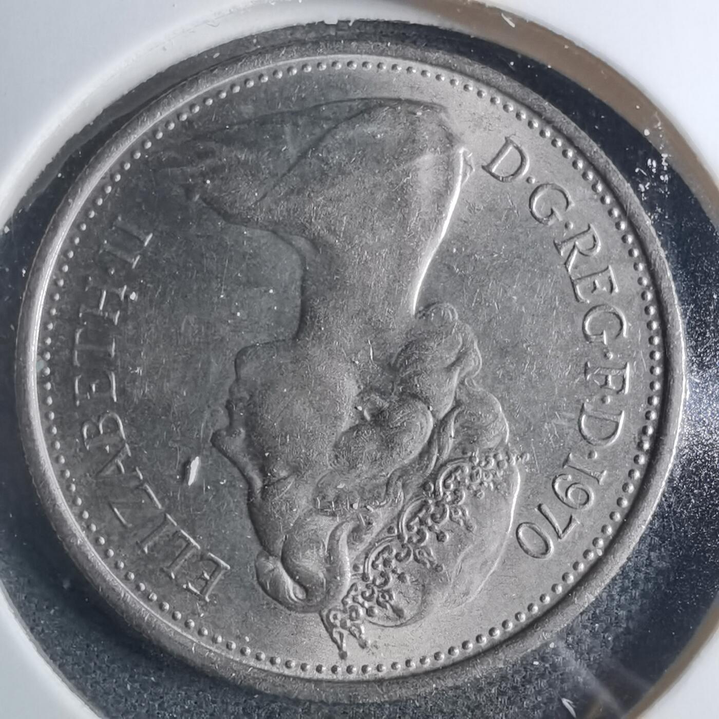 沼泽如烟--第885场 英国1970年5便士