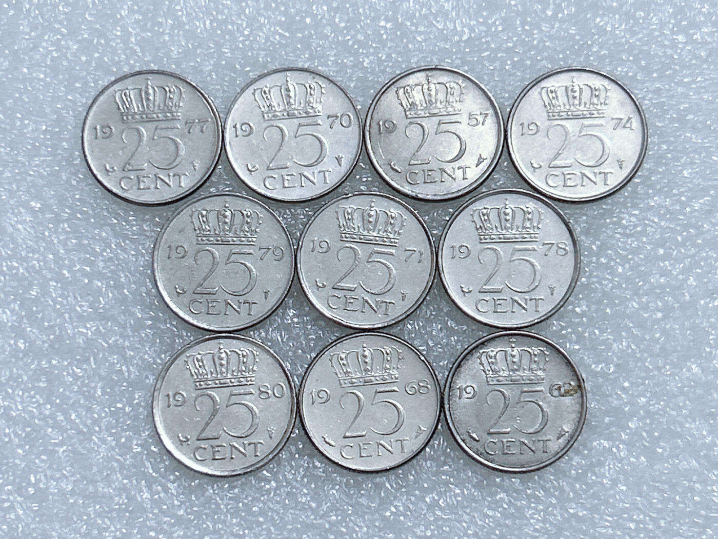 第一海外回流一元起拍收藏 散集专场  第260期 荷兰25分硬币 朱丽安娜 10枚