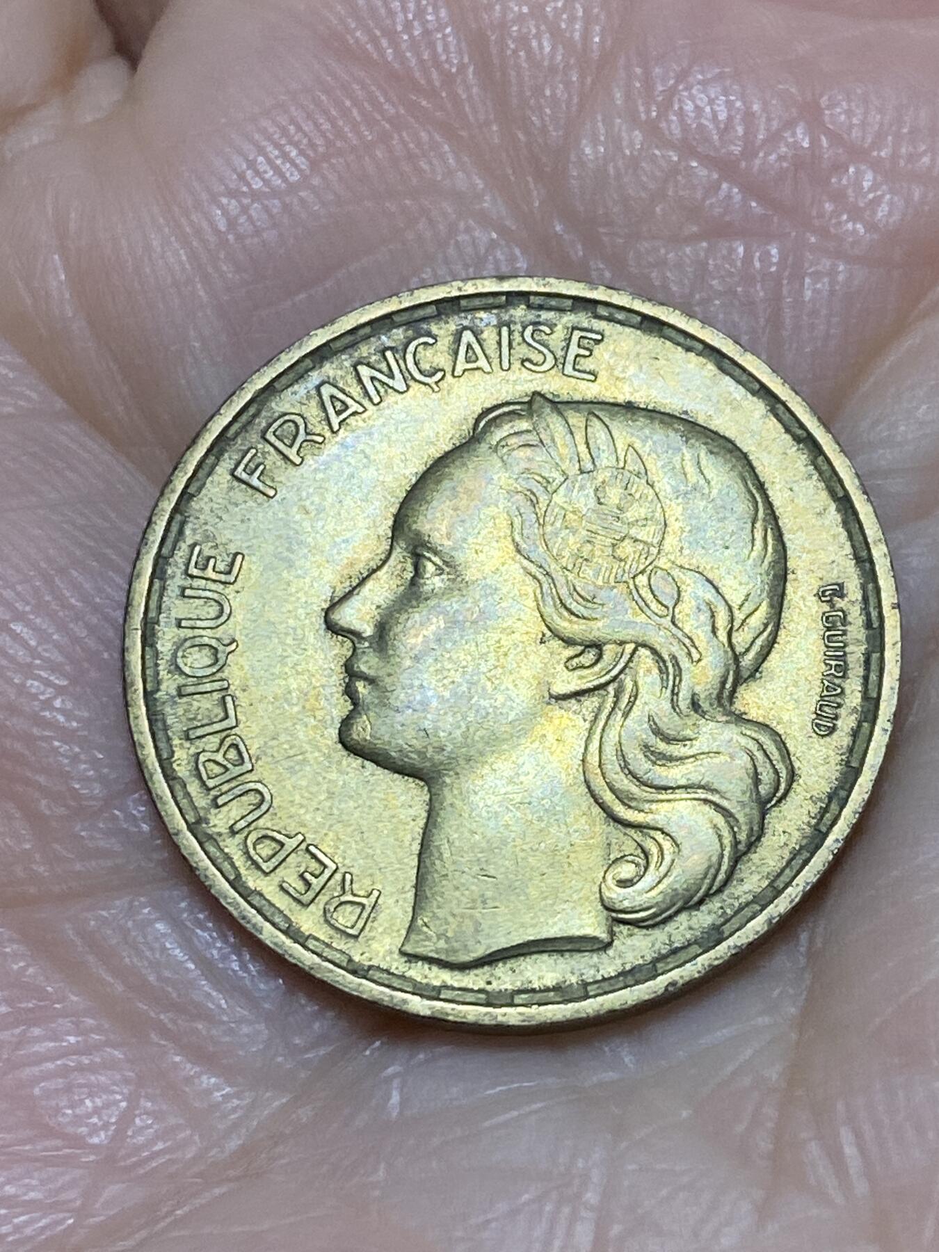 2025年第一百二十场(总第一百四十六场）外国好品散币(免佣金) 法兰西第四共和国1952年20法郎(B标，博蒙莱罗热造)