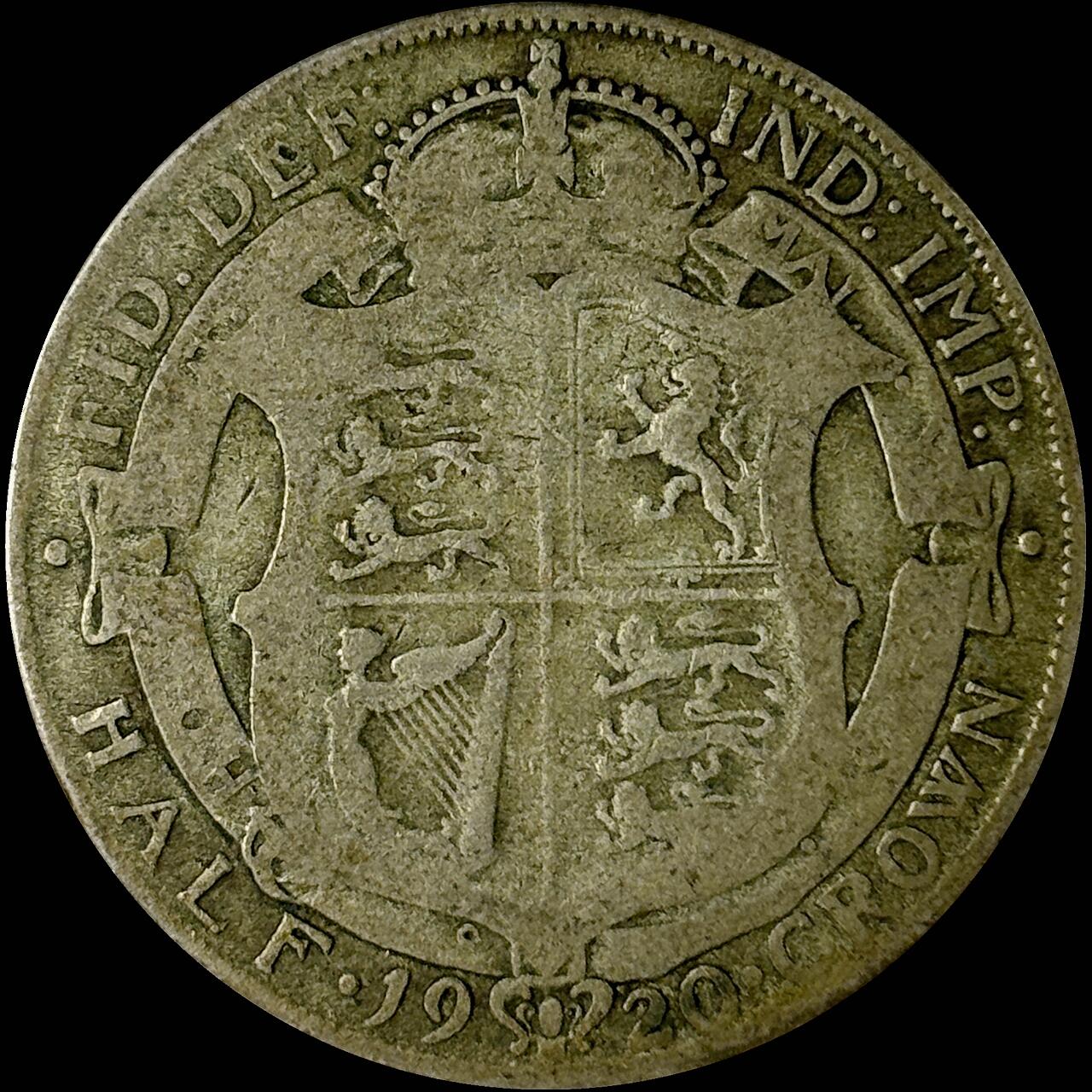 【雨安】【世界币章112-113期】周五/周六 两场连拍 2025-10-31 周五 19:30 保真 8秒倒数自动落锤 高效拍卖  [裸币各国] Great Britain 英国 1/2克朗 1920年 乔治五世 半克朗