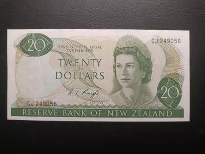 2025十一月第一期，总199期 - 新西兰1975版20元AUNC，仅发行两年的珍珠冠女王版本，鸽子