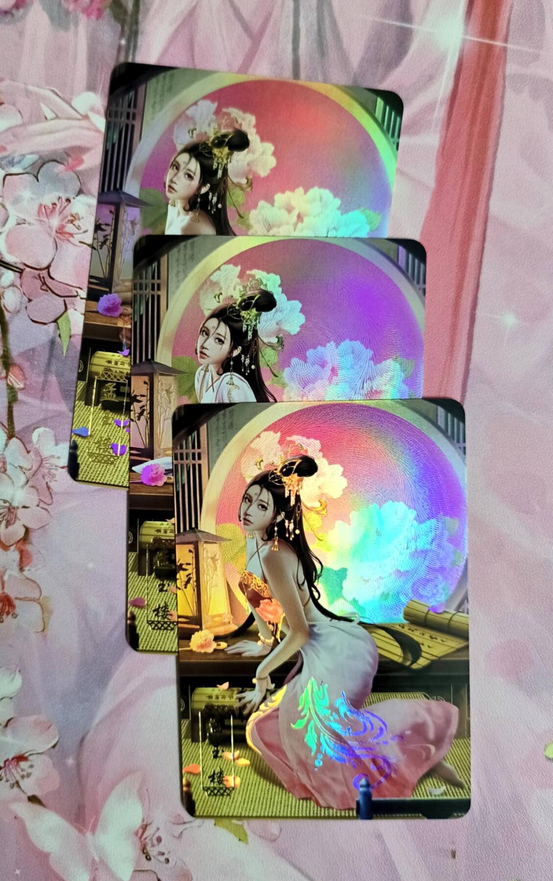 龙虎卡牌第六一场 （无佣金，单场满200元包邮，欢迎送拍） 彩闪3张 涅槃经典水浒 孟玉楼3渐变（第3张为艺术卡）