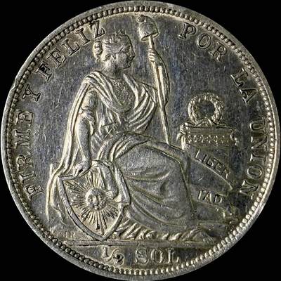 【雨安】【世界币章112-113期】周五/周六 两场连拍 2025-10-31 周五 19:30 保真 8秒倒数自动落锤 高效拍卖  - [裸币各国] Peru 秘鲁 1/2索尔 1916年