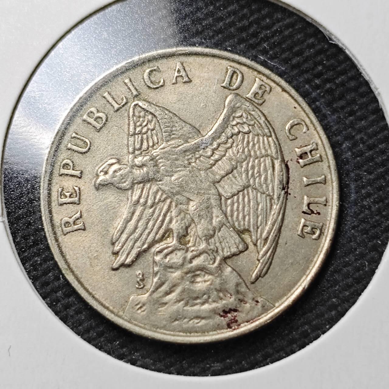 KK钱币收藏小铺  第362场  2月预留时间 周末发货  1975智利50分