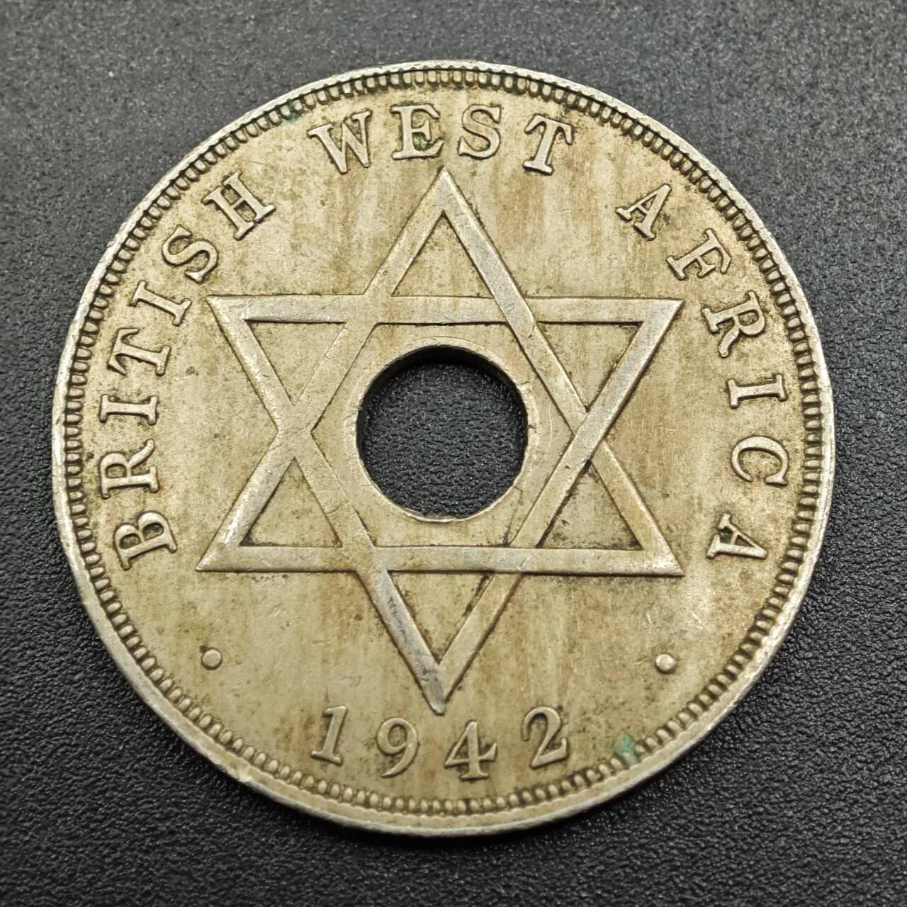 【淘币小摊】实时拍第七百八十一拍   散币场   满百包邮可预留二周 每周一统一发货   英属西非1942年乔治六世1便士镍币