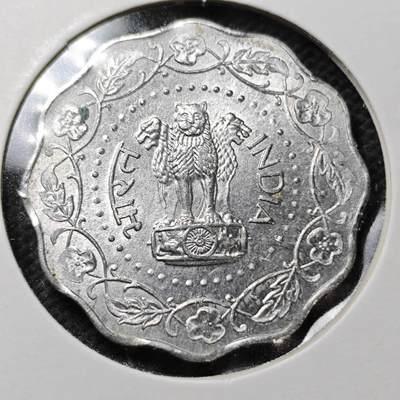 KK钱币收藏小铺  第362场  2月预留时间 周末发货 -  1975印度10派沙 好品