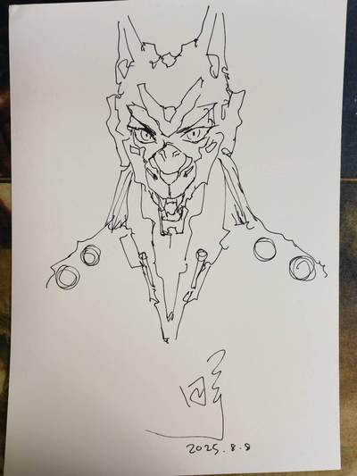 阳大大卡牌拍卖第79期（持续收拍品，周五晚上九点截拍，进群福利早知道） - 【A4签绘】田宇 十二生肖 机甲美人 A4复制画 一套12张 ，其中一张背后签绘 稀缺好物 边角略有卷，介意勿拍