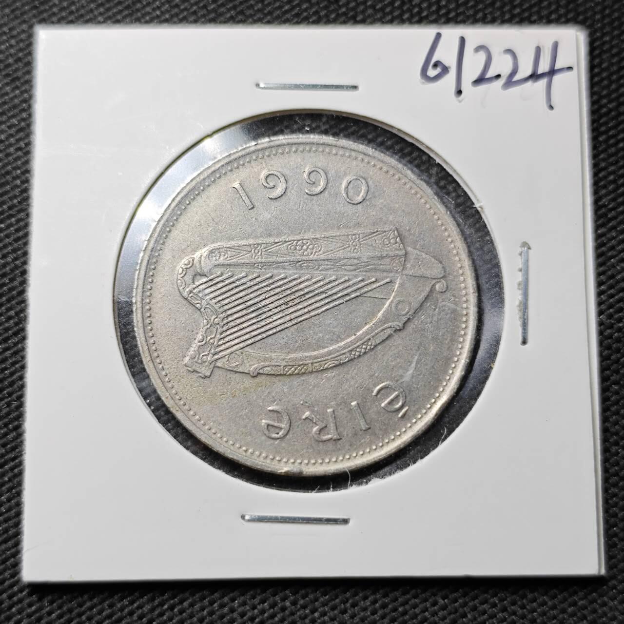 KK钱币收藏小铺  第361场  2月预留时间 周末发货  1990爱尔兰1镑