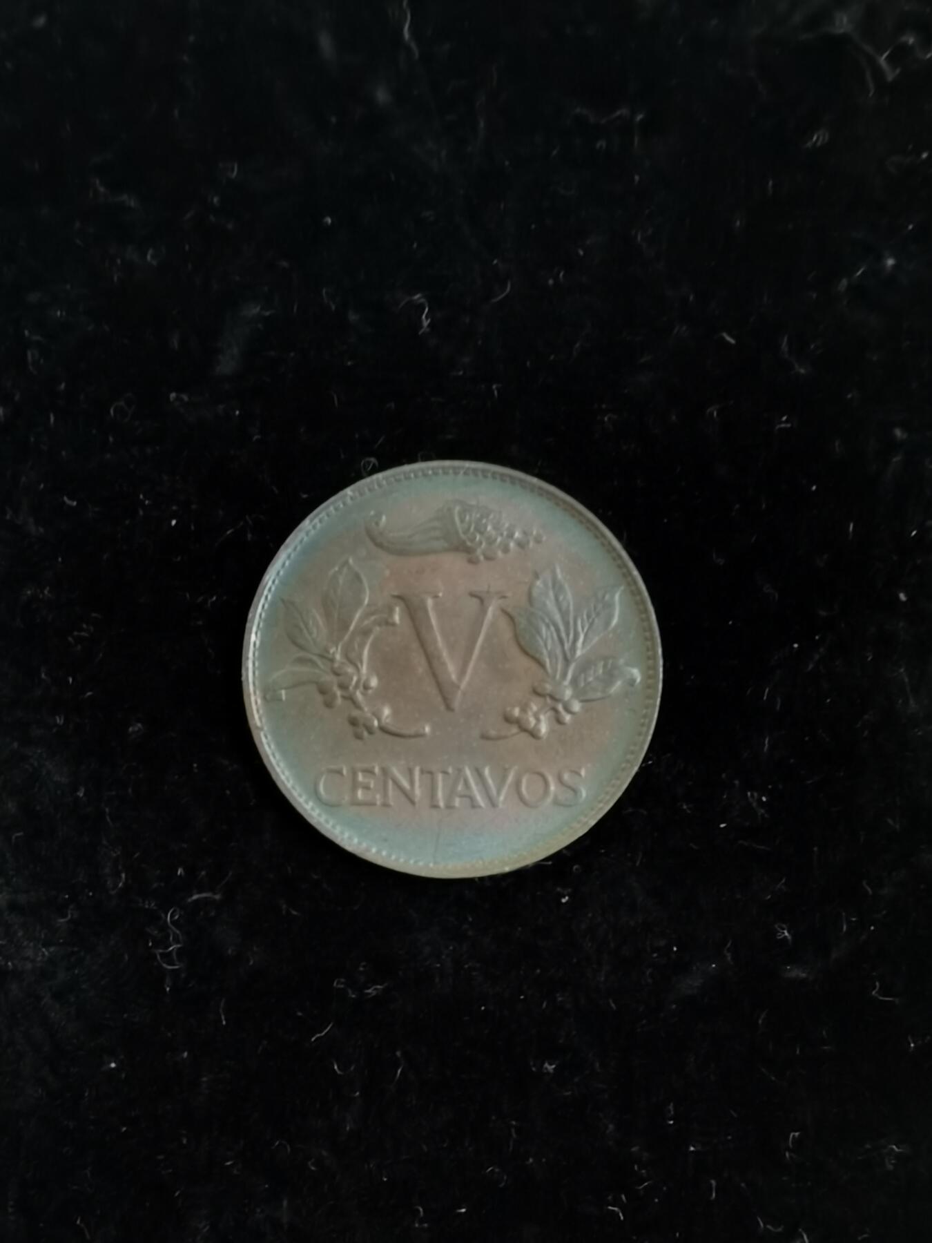 哥伦比亚1967年5分铜币