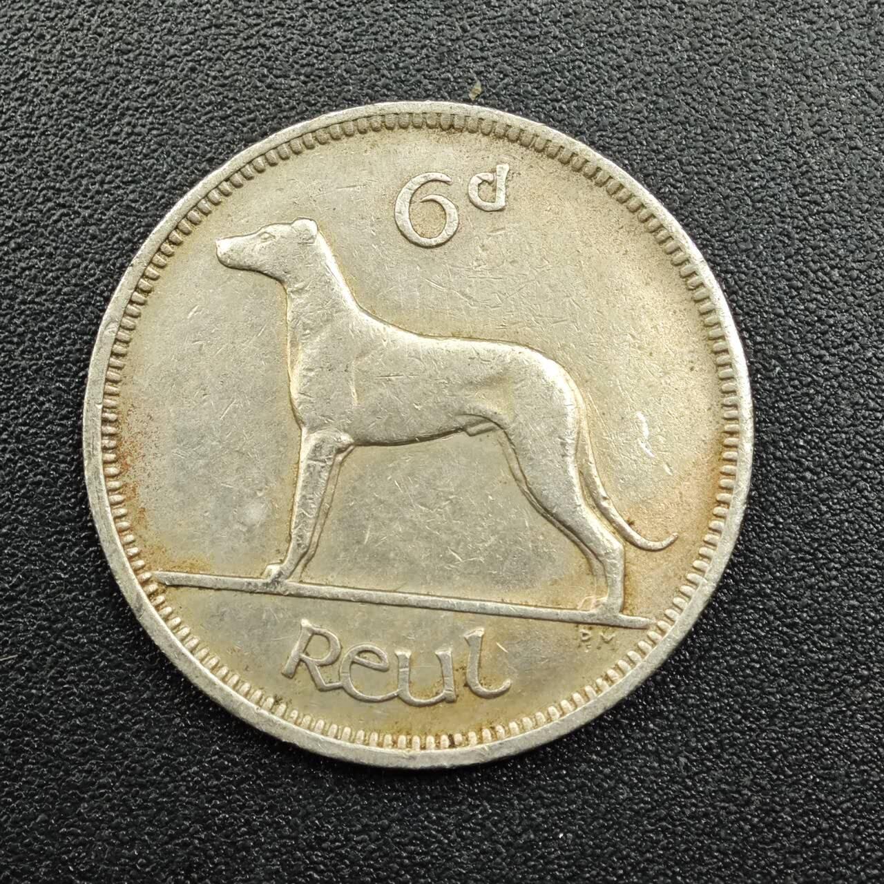 【淘币小摊】实时拍第七百八十一拍   散币场   满百包邮可预留二周 每周一统一发货   爱尔兰1948年6便士镍币