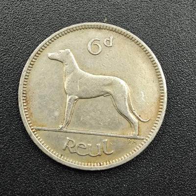 【淘币小摊】实时拍第七百八十一拍   散币场   满百包邮可预留二周 每周一统一发货   - 爱尔兰1948年6便士镍币