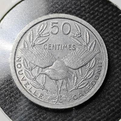 KK钱币收藏小铺  第361场  2月预留时间 周末发货 -  1949法属新喀里多尼亚50分 好品