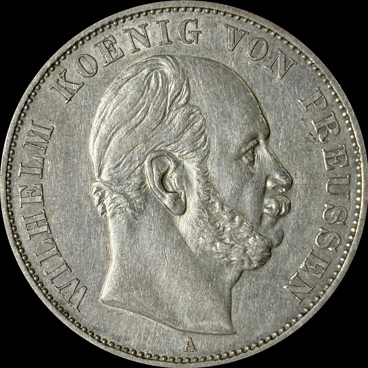 【雨安】【世界币章112-113期】周五/周六 两场连拍 2025-10-31 周五 19:30 保真 8秒倒数自动落锤 高效拍卖  [裸币德国] Germany 德国 德意志 1泰勒 Prussia普鲁士 Thun.272 KM#0500 (1871) 威廉一世.普法战争 1871年