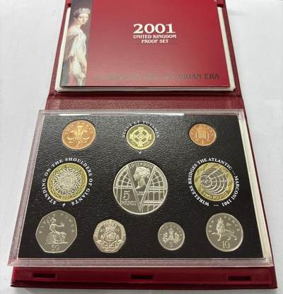 【雨安】【世界币章112-113期】周五/周六 两场连拍 2025-10-31 周五 19:30 保真 8秒倒数自动落锤 高效拍卖  - [现代套币] Great Britain 英国套币 精制套币 2001年