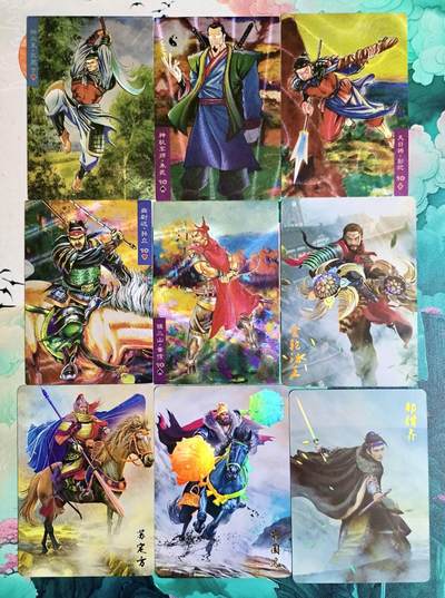 龙虎卡牌第六一场 （无佣金，单场满200元包邮，欢迎送拍） - 粗闪、彩闪 水浒等9张