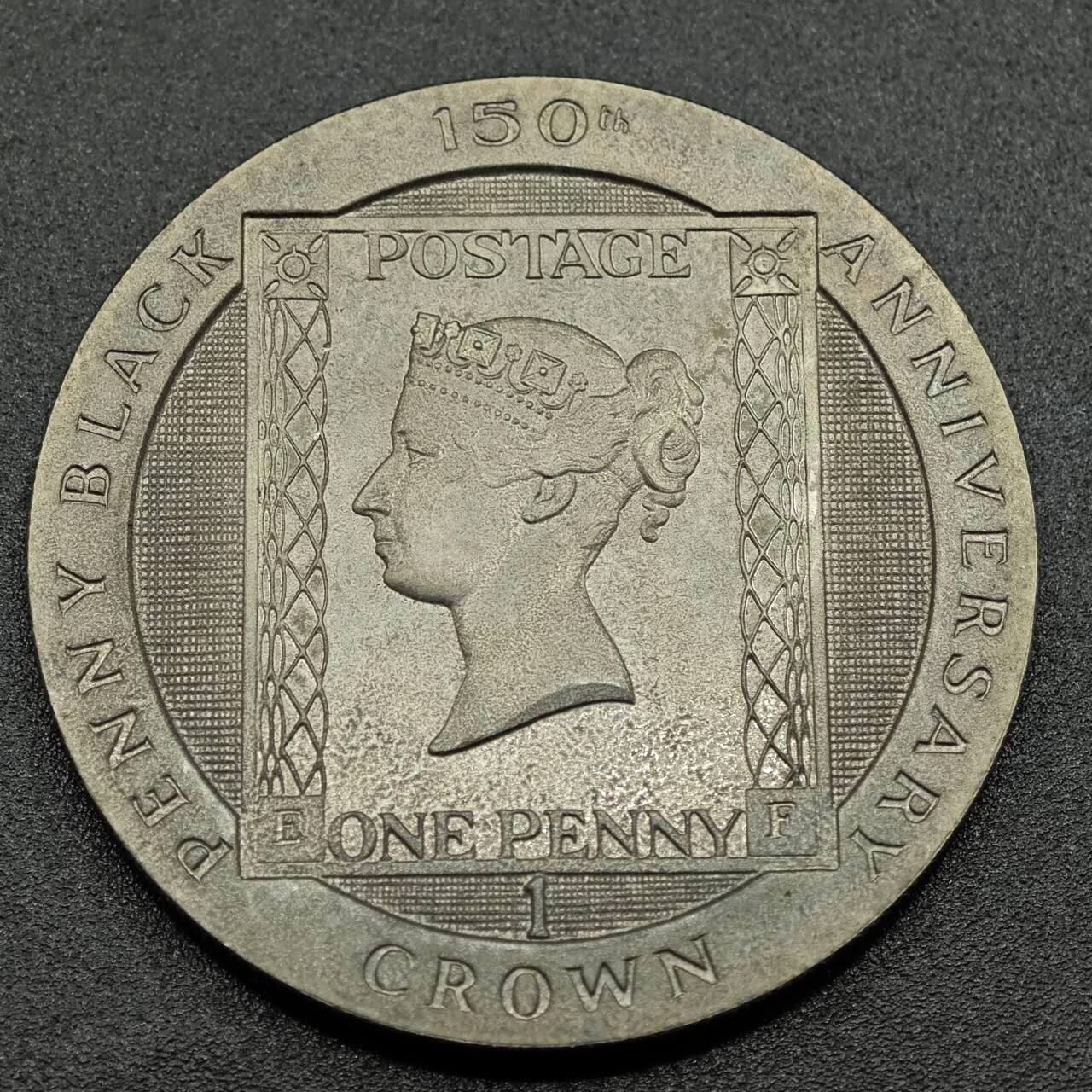 【淘币小摊】实时拍第七百八十一拍   散币场   满百包邮可预留二周 每周一统一发货   马恩岛1990年黑便士克朗纪念币