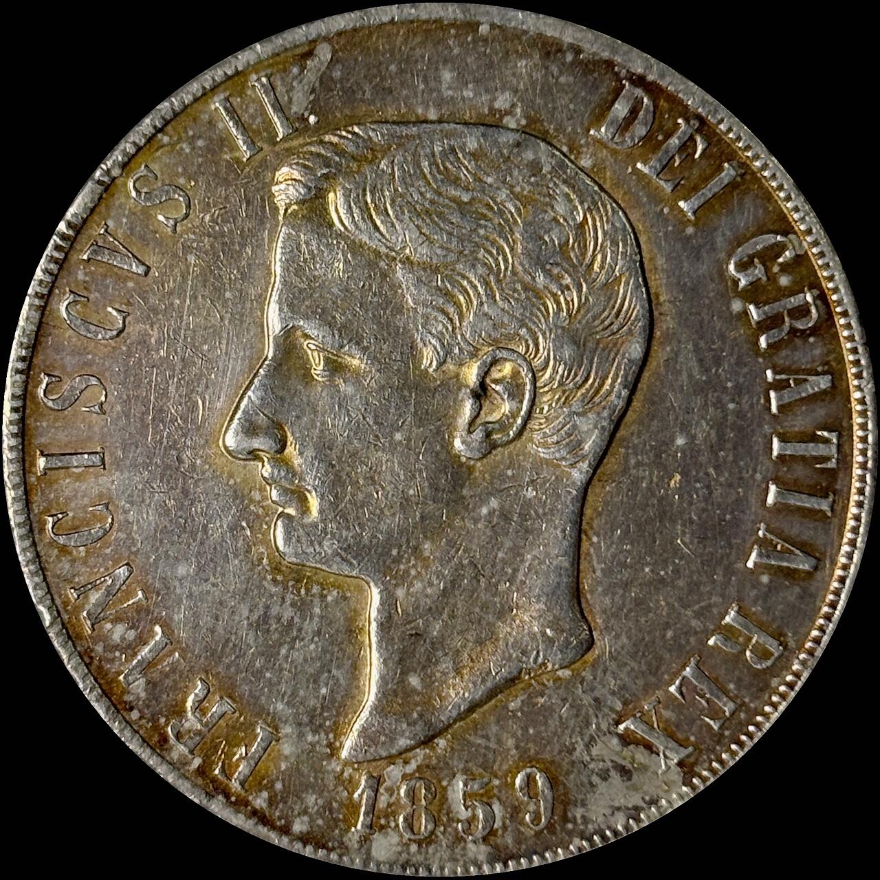 【雨安】【世界币章112-113期】周五/周六 两场连拍 2025-10-31 周五 19:30 保真 8秒倒数自动落锤 高效拍卖  [裸币各国] Italy 意大利 那不勒斯 120G 1859年 淡黄金彩包浆 少见